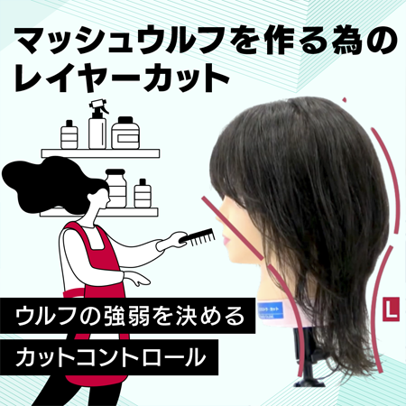 マッシュウルフを作る為のレイヤーカットのサムネイル画像